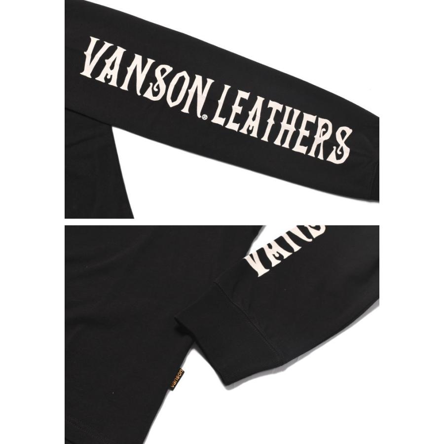 VANSON（バンソン） ロンT イーグル＆オーバルロゴ 刺繍プリント 長袖T