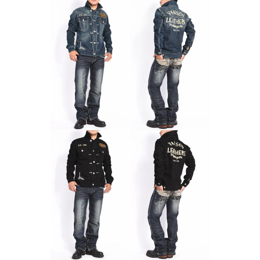 VANSON バンソン ジージャン LEATHERS ロゴ 刺繍&ワッペン VANSON バンソン ジージャン LEATHERS ロゴ 刺繍&ワッペン