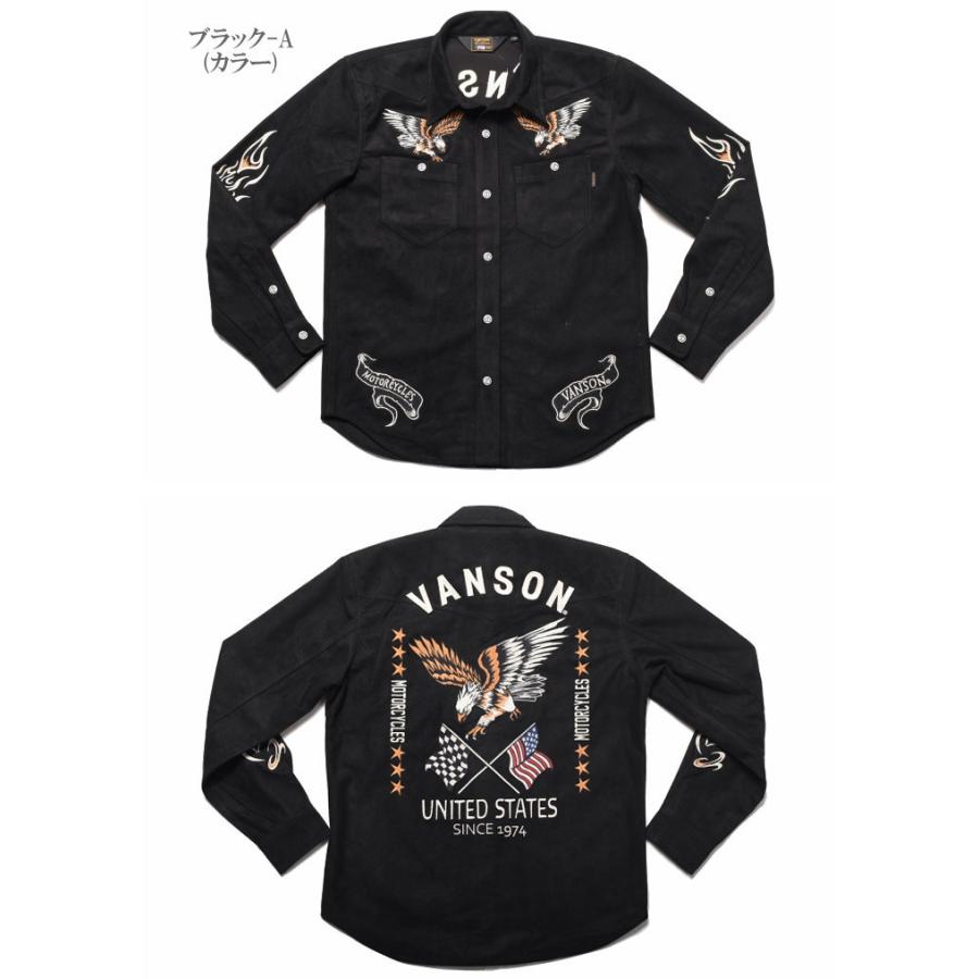VANSON 【2024秋冬新作】バンソン 長袖シャツ イーグル&クロス VANSON 【2024秋冬新作】バンソン 長袖シャツ イーグル&クロス
