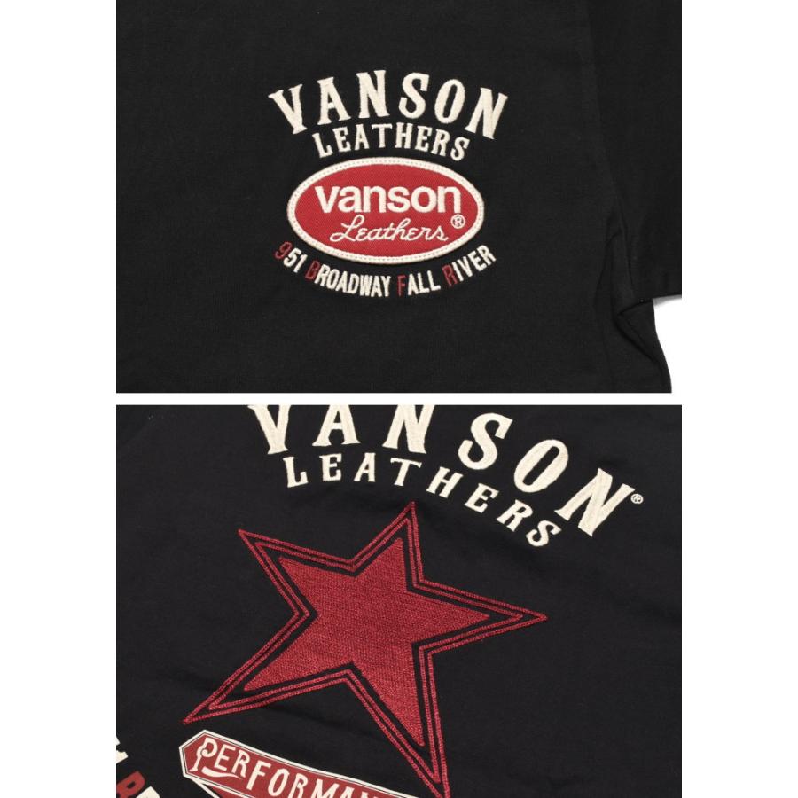 未使用 VANSON BOSTON MASS ロングTシャツ Mサイズ ボーダー RED×BLK 一部レザー使用 刺繍 バンソン ロンT バックプリント 札幌市 中央区 南12条 VANSON（バンソン） 【2026春夏新作】バンソン VANSON Tシャツ 復刻