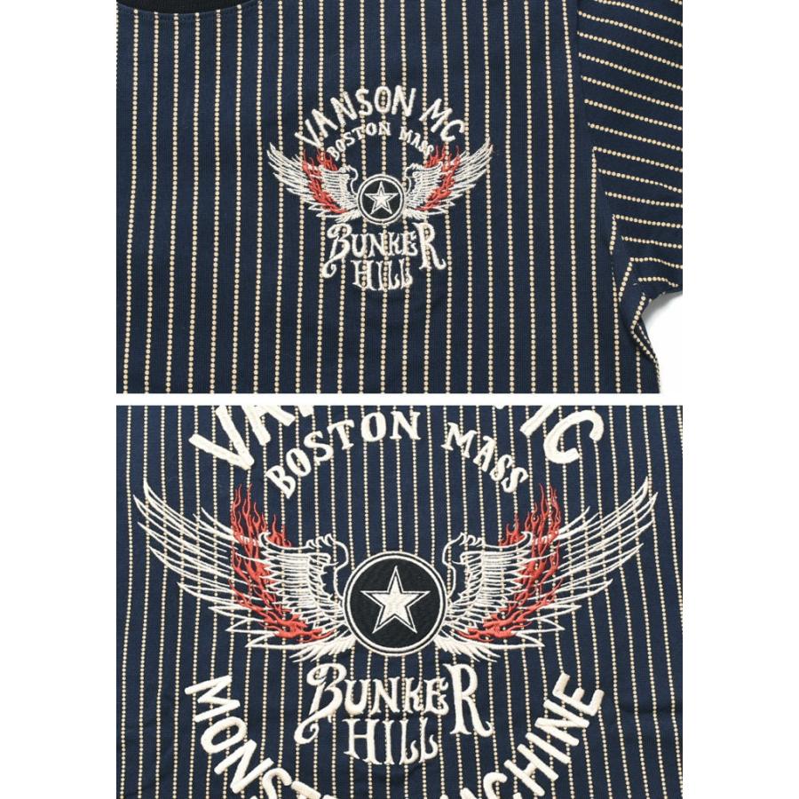 VANSON（バンソン） VANSON Tシャツ フライングスター 刺繍プリント