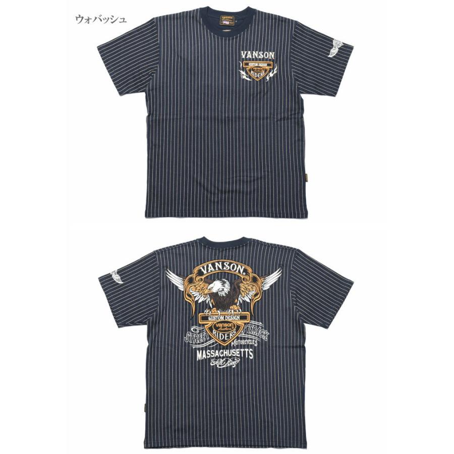 VANSON（バンソン） VANSON Tシャツ イーグル＆エンブレム 刺繍