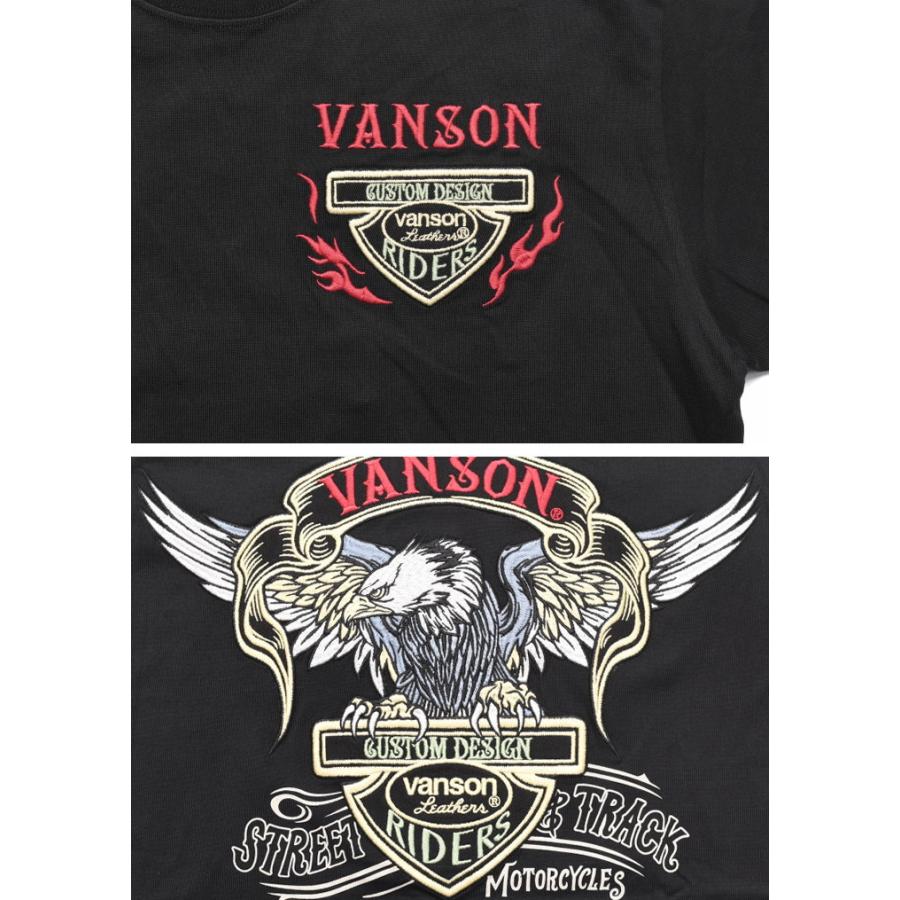 VANSON（バンソン） VANSON Tシャツ イーグル＆エンブレム 刺繍
