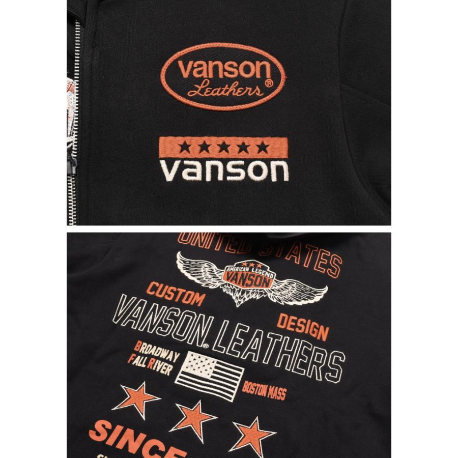 VANSON（バンソン） パーカー フライングエンブレム＆トリプルスター