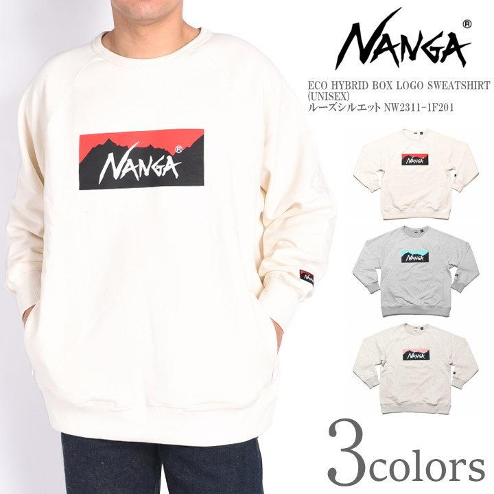 NANGA（ナンガ） トレーナー ECO HYBRID BOX LOGO SWEATSHIRT エコ 