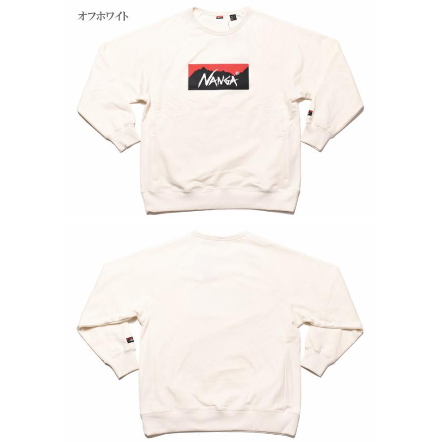 NANGA ナンガ トレーナー ECO HYBRID BOX LOGO SWEATSHIRT エコハイブリッド ボックスロゴ スウェットシャツ ルーズシルエット NW2311-1F201