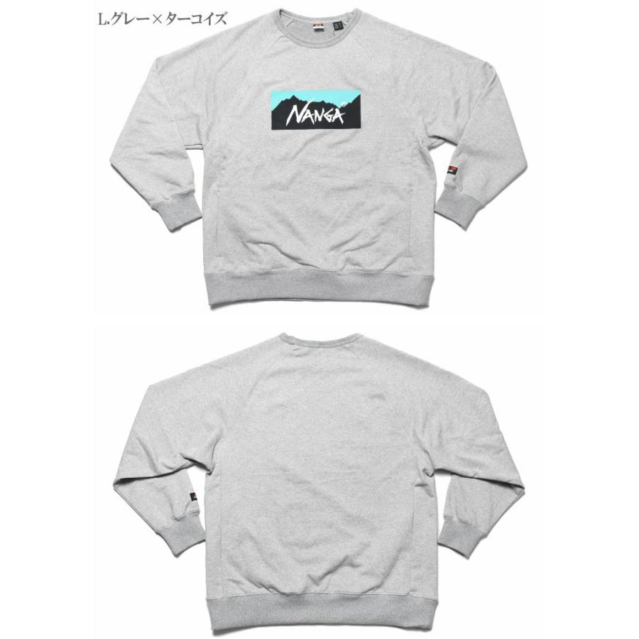 NANGA ナンガ トレーナー ECO HYBRID BOX LOGO SWEATSHIRT エコハイブリッド ボックスロゴ スウェットシャツ ルーズシルエット NW2311-1F201