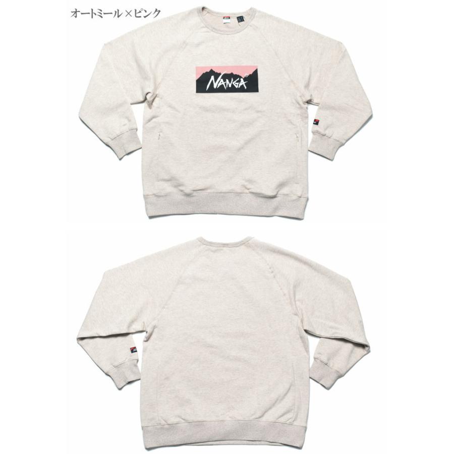 NANGA ナンガ トレーナー ECO HYBRID BOX LOGO SWEATSHIRT エコハイブリッド ボックスロゴ スウェットシャツ ルーズシルエット NW2311-1F201