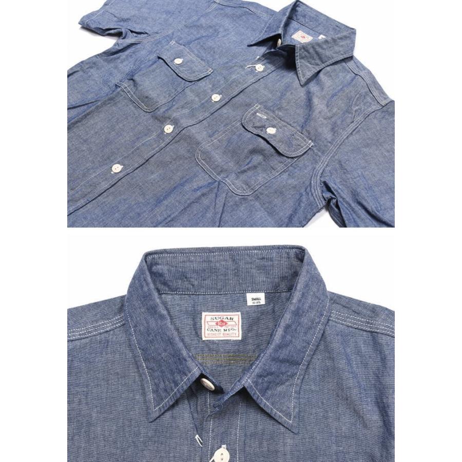 SUGAR CANE 【再入荷】シュガーケーン メンズ ブルーシャンブレー
