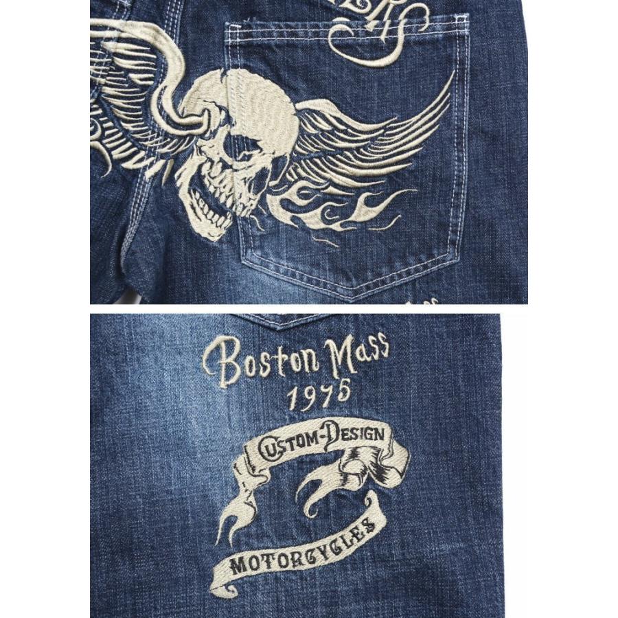 VANSON バンソン ジーンズ フライングファイヤースカル 総刺繍 VANSON バンソン ジーンズ フライングファイヤースカル 総刺繍