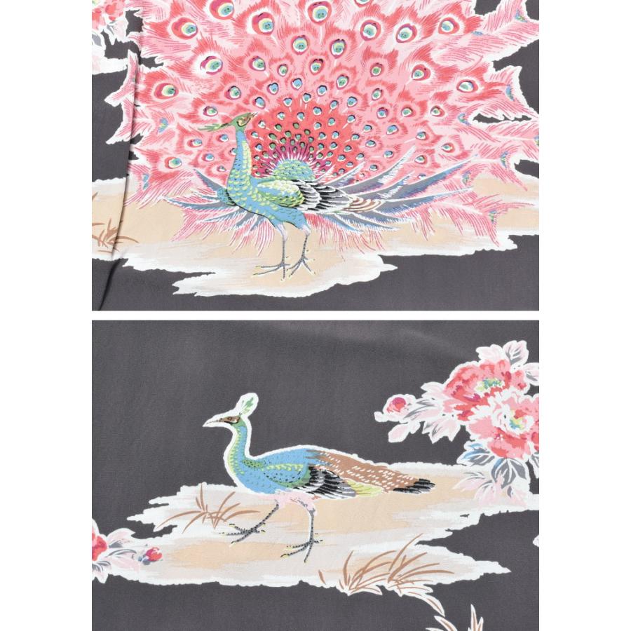 サンサーフ　開襟　アロハシャツ　長袖　S ハワイ　ヤシの木　海　ブラウン　1 サンサーフ 開襟 アロハシャツ 長袖 S ハワイ ヤシの木 海