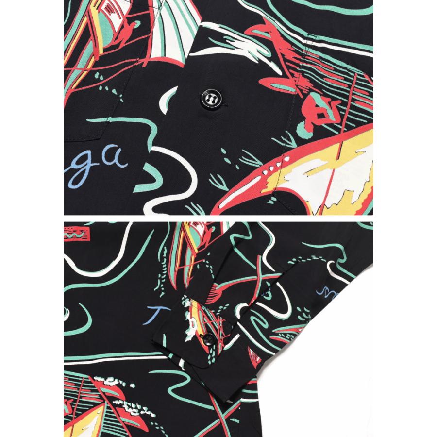 SUN SURF サンサーフ 長袖アロハシャツ “SOUTH SEA OUTRIGGER” L SUN SURF サンサーフ 長袖アロハシャツ “SOUTH SEA OUTRIGGER” L