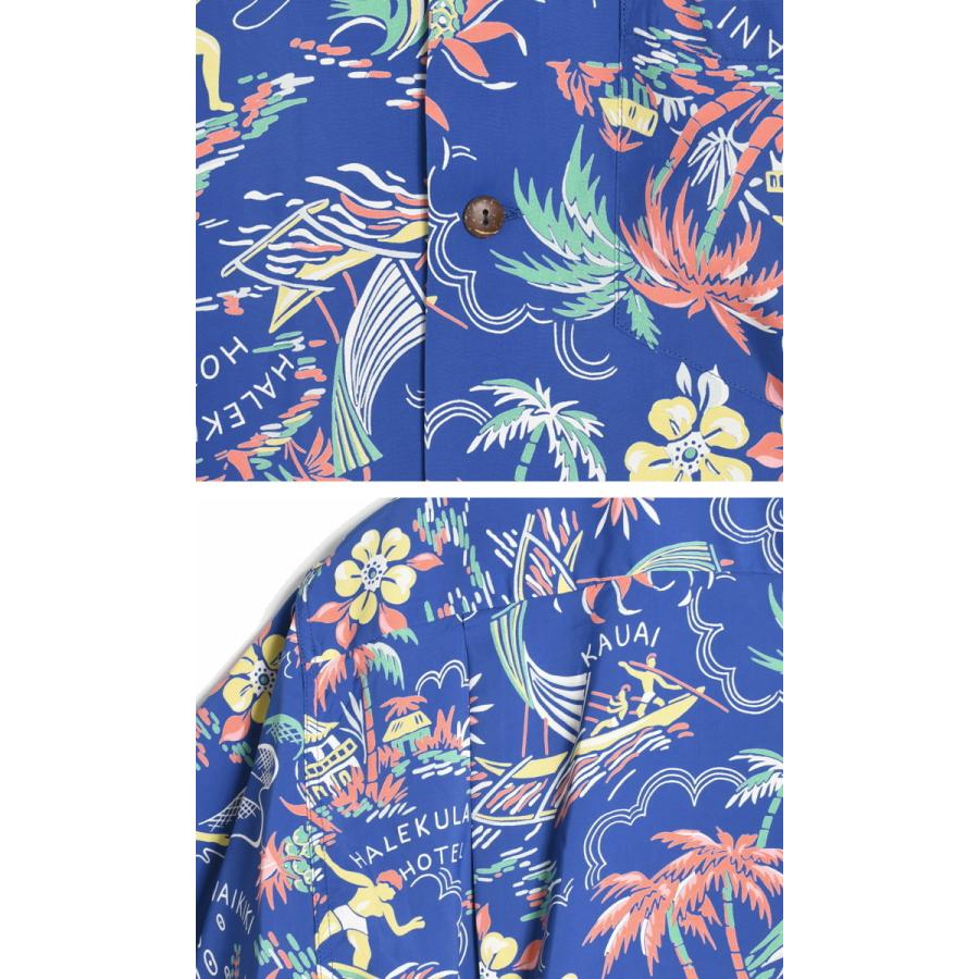 HONOLUA アロハシャツ 古着 HONOLUA SURF CO 総柄 魚柄 ボックスシャツ ハワイアン