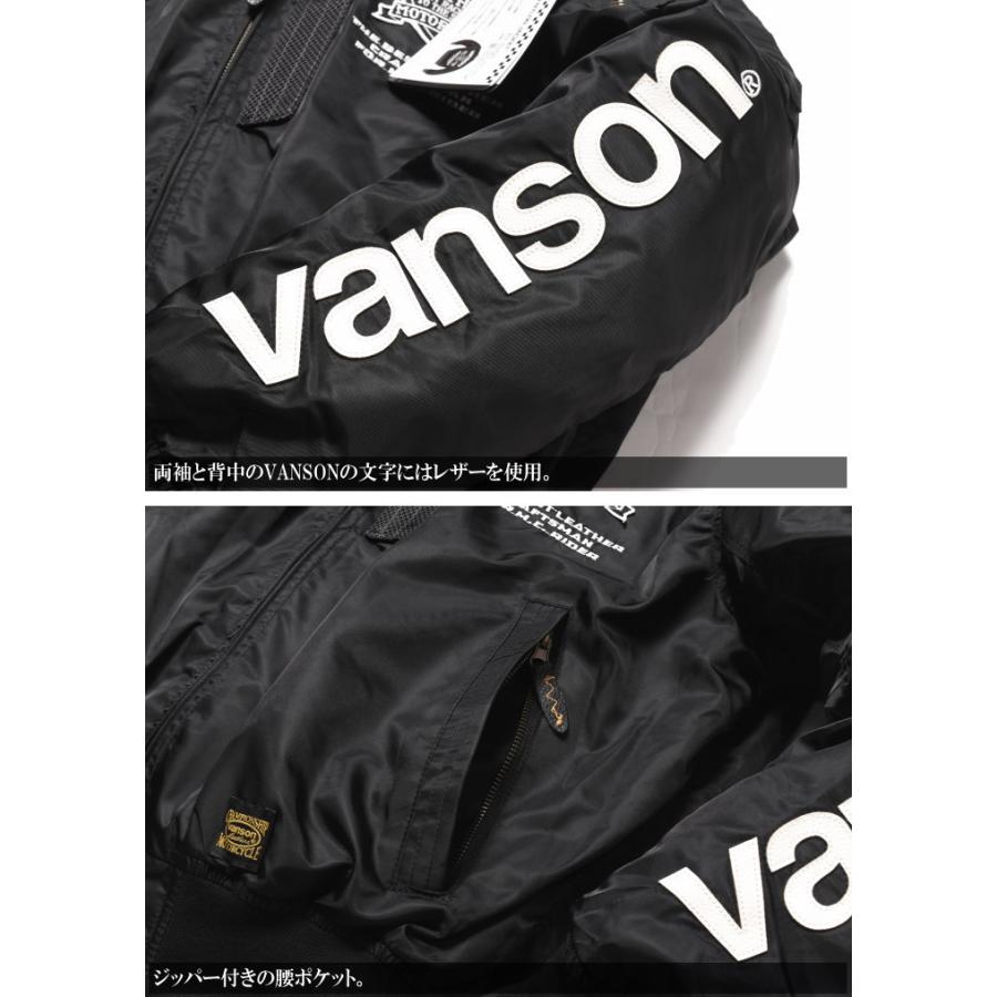 VANSON バンソン MA-1 フライトジャケット エンブレム 刺繍 VANSON バンソン MA-1 フライトジャケット エンブレム 刺繍