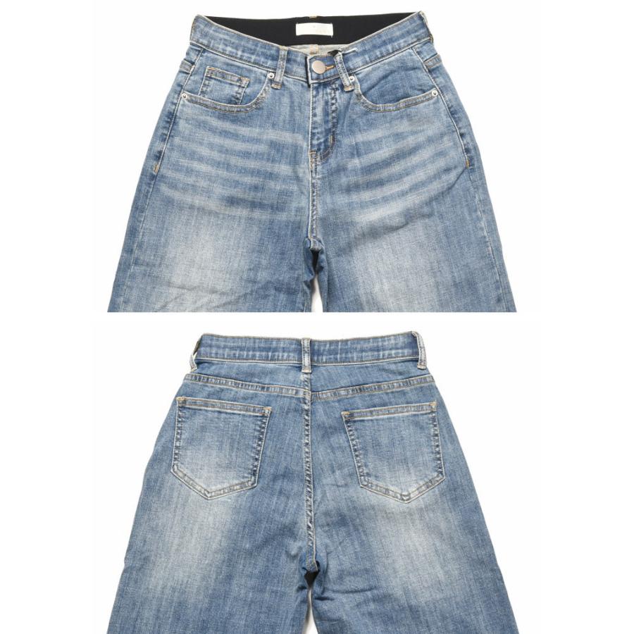 INDIMARK（インディマーク） レディース ジーンズ 折り返し風デザイン