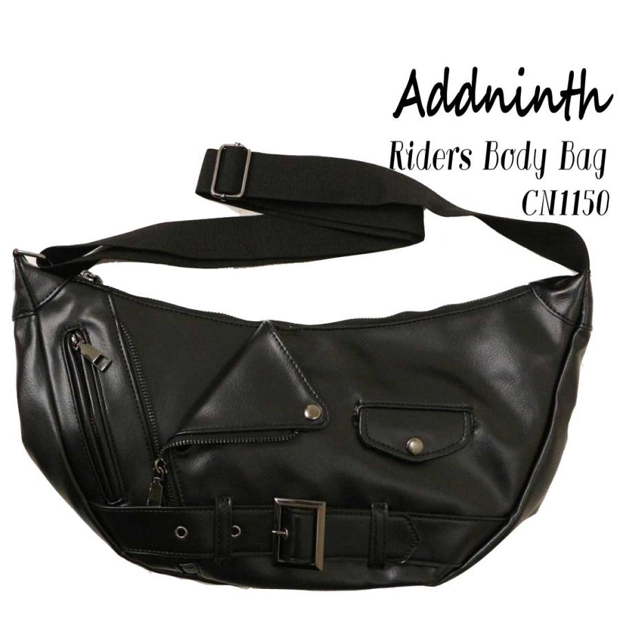 ヒップボディバック　　ショルダー無し Add Ninth ライダース ボディバッグ NC1150 ジャケット 革ジャン風