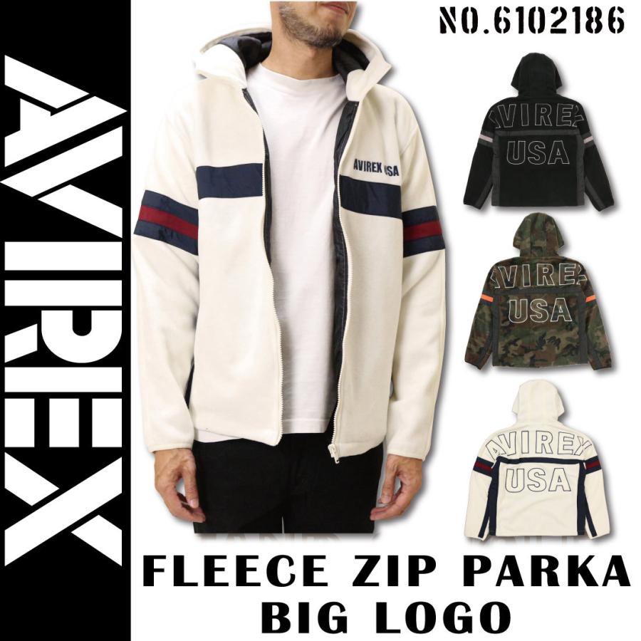 Avirex アビレックス フリース ジップ パーカー ビッグ ロゴ メンズ 秋冬 防寒 迷彩柄 02 09 98 ミリタリー アメカジ カジュアル Avi Jeans藍や 通販 Yahoo ショッピング