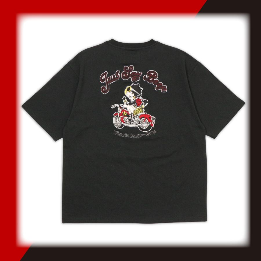 メール便発送 Betty Boop ベティブープ 半袖 Tシャツ 871906 刺繍 