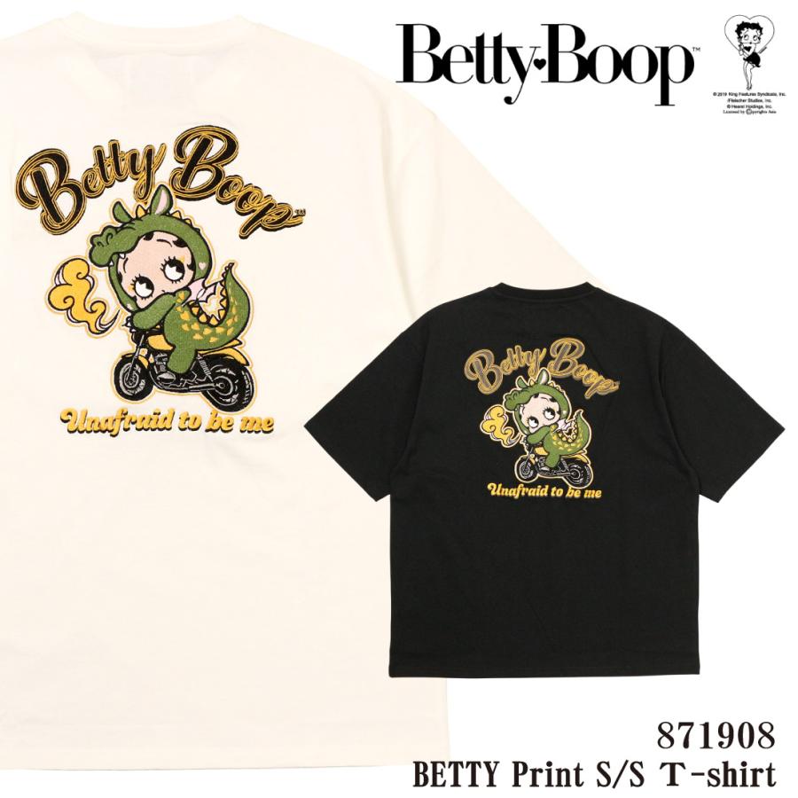 メール便 Betty Boop ベティブープ 半袖 Tシャツ 871908 刺繍 プリント