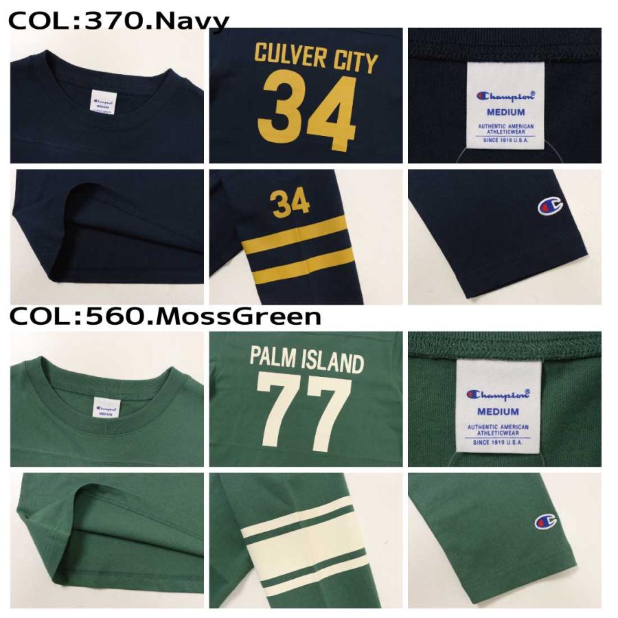 Champion（チャンピオン） メール便発送 七分袖 Tシャツ クルーネック 