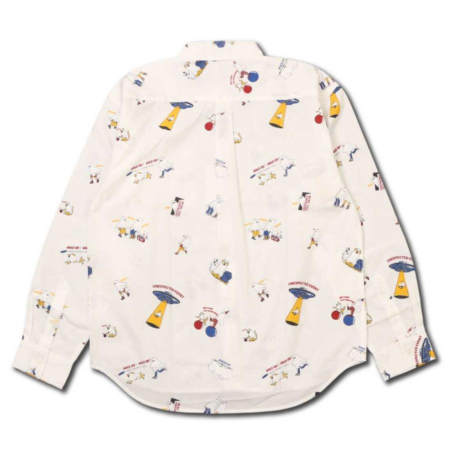 CORISCO コリスコ 長袖 シャツ 131946 動物 プリントシャツ 総柄シャツ 胸ポケット メンズ レディース 個性派デザイン |  | 03