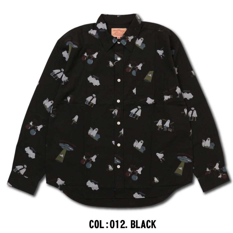 CORISCO コリスコ 長袖 シャツ 131946 動物 プリントシャツ 総柄シャツ 胸ポケット メンズ レディース 個性派デザイン |  | 04
