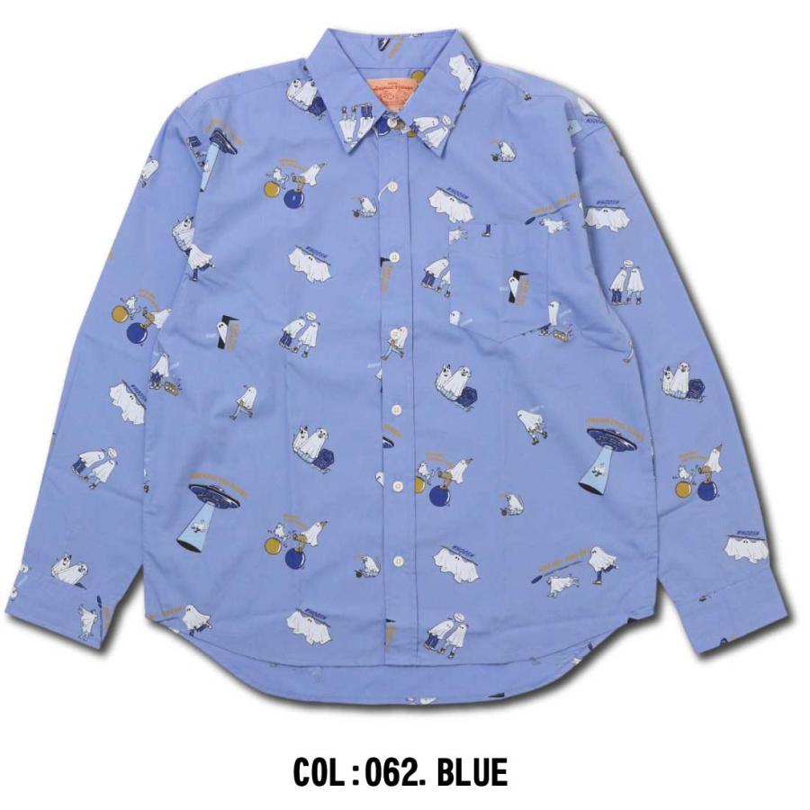 CORISCO コリスコ 長袖 シャツ 131946 動物 プリントシャツ 総柄シャツ 胸ポケット メンズ レディース 個性派デザイン |  | 06