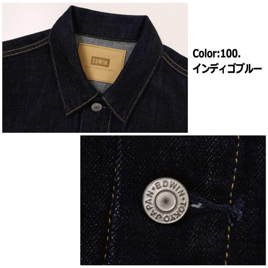 EDWIN（エドウィン） デニム ジャケット アウター Gジャン ET1136 12oz