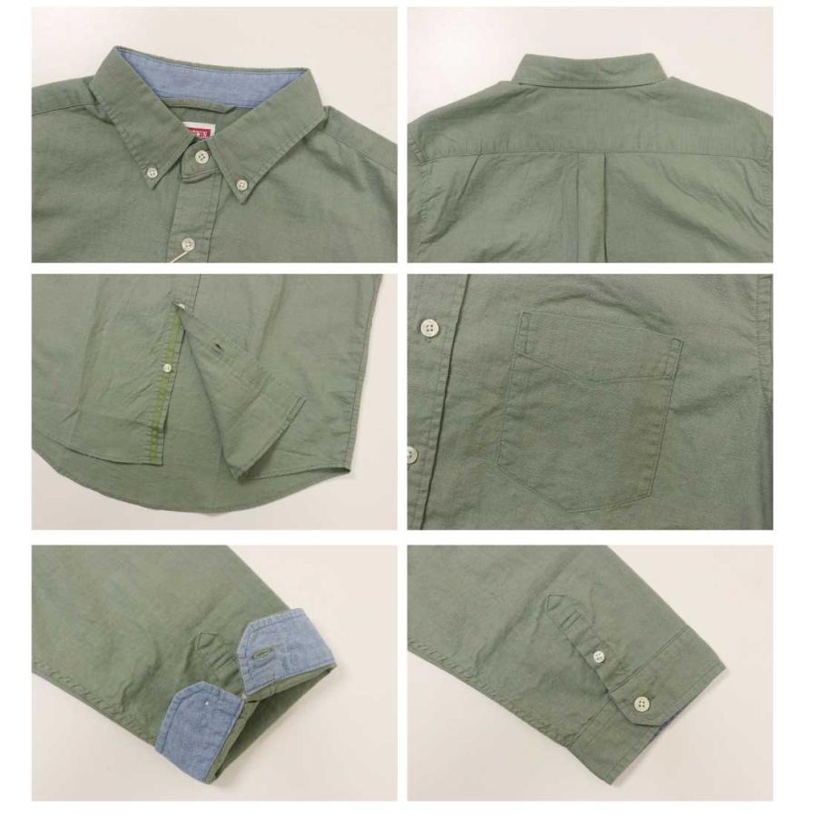 F.L.E エドウィン EDWIN 7分袖 ボタンダウン シャツ ET2149 綿麻 