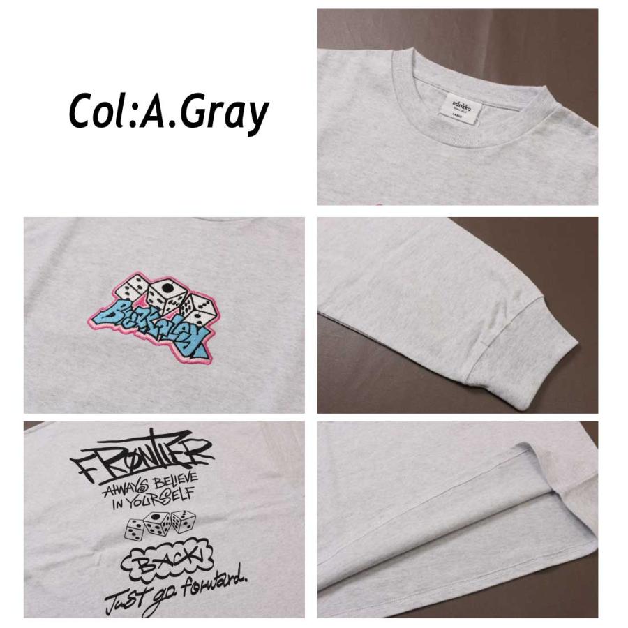 edakka 長袖 Tシャツ クルーネック ヘビーウェイト 刺繍 入り edakka 長袖 Tシャツ クルーネック ヘビーウェイト 刺繍 入り