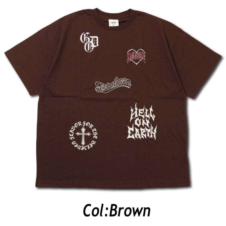 メール便発送 edakka 半袖 Tシャツ クルーネック 天竺半袖T