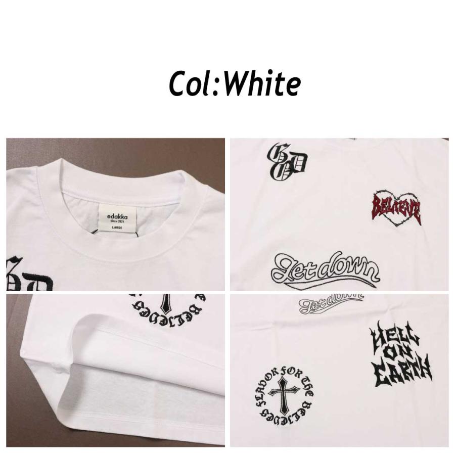 メール便発送 edakka 半袖 Tシャツ クルーネック 天竺半袖T