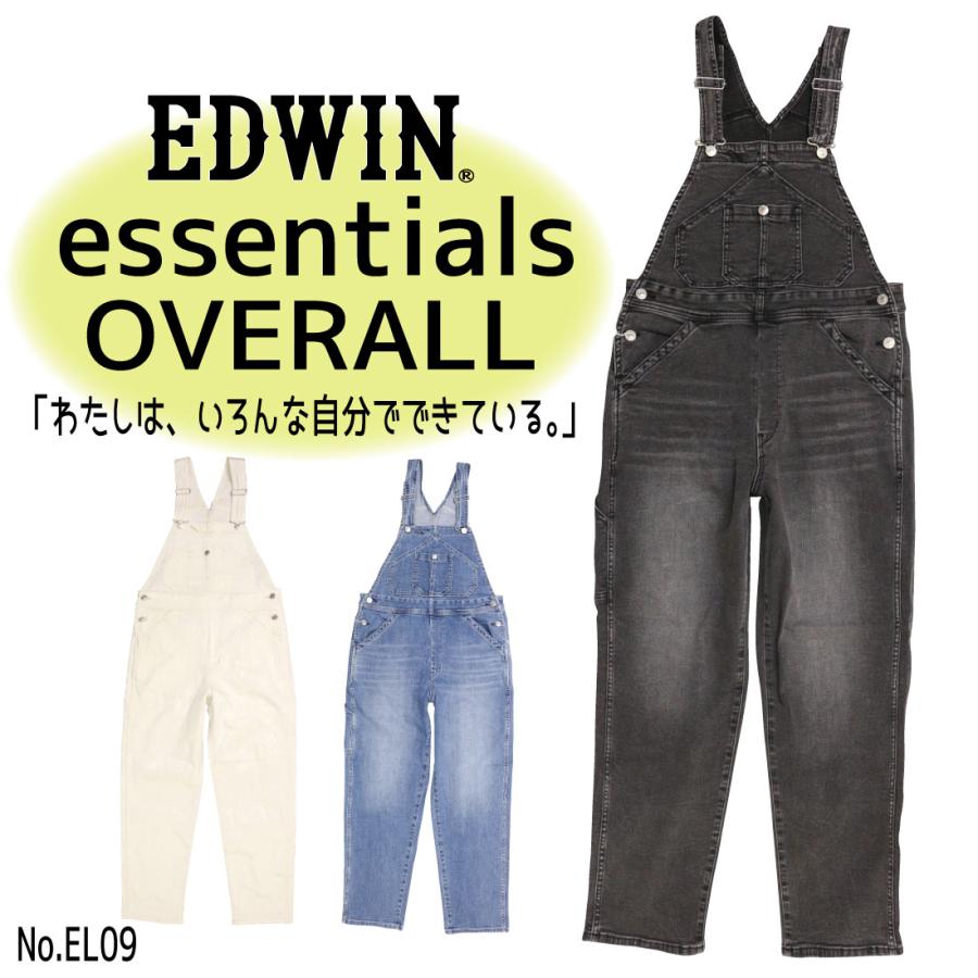 EDWIN エドウィン essentials エッセンシャルズ オーバーオール デニム ジーンズ EL09 ストレッチ レディース 18 46 83  :es-el09:jeans藍や - 通販 - Yahoo!ショッピング