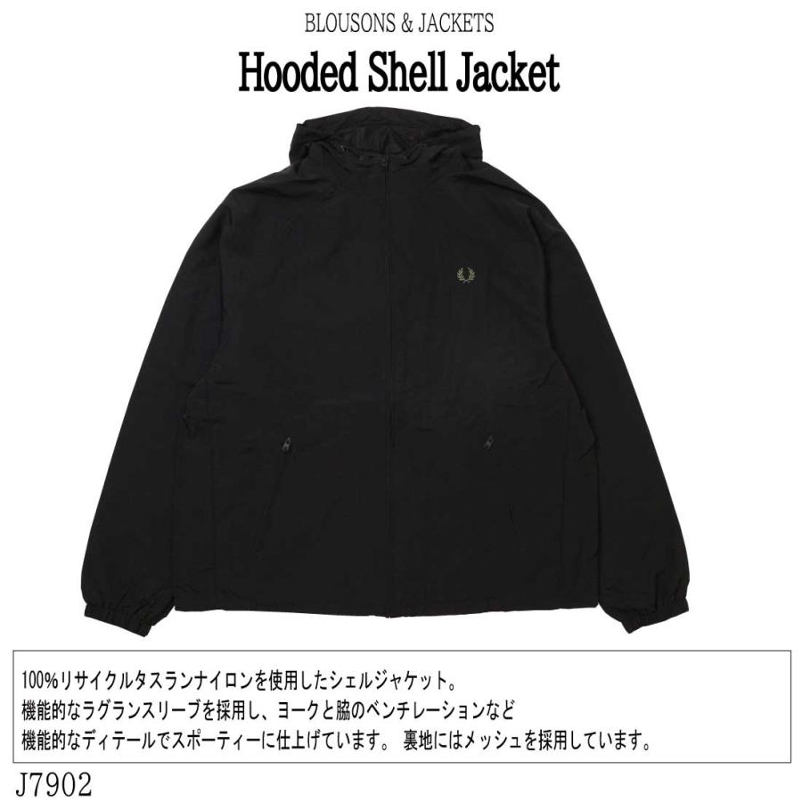 フレッドペリー　Hooded Shell Jacket M FRED PERRY（フレッドペリー） ナイロン ジップ パーカー Hooded Shell