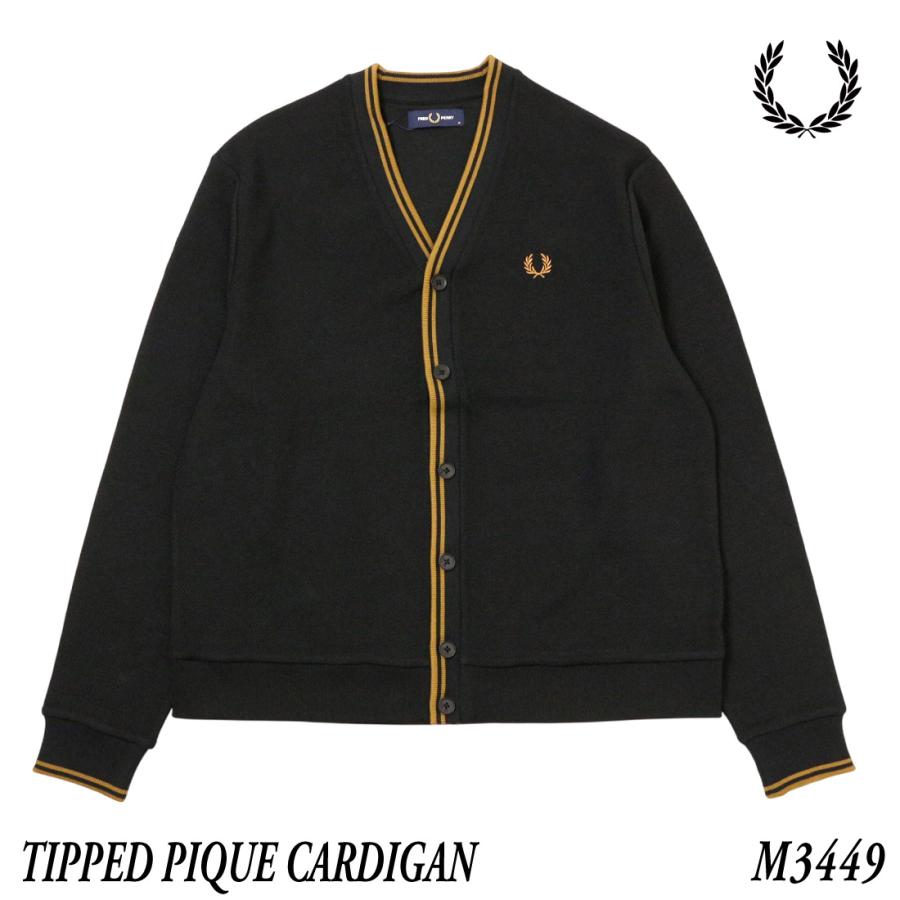 FRED PERRY（フレッドペリー） 長袖 カーディガン M3449 Tipped Pique