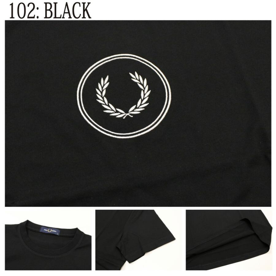 メール便発送 FRED PERRY フレッドペリー 半袖 Tシャツ Circle Branding T-Shirt M5630 ローレルリース メンズ クルーネックTシャツ｜jeansaiya-a｜09