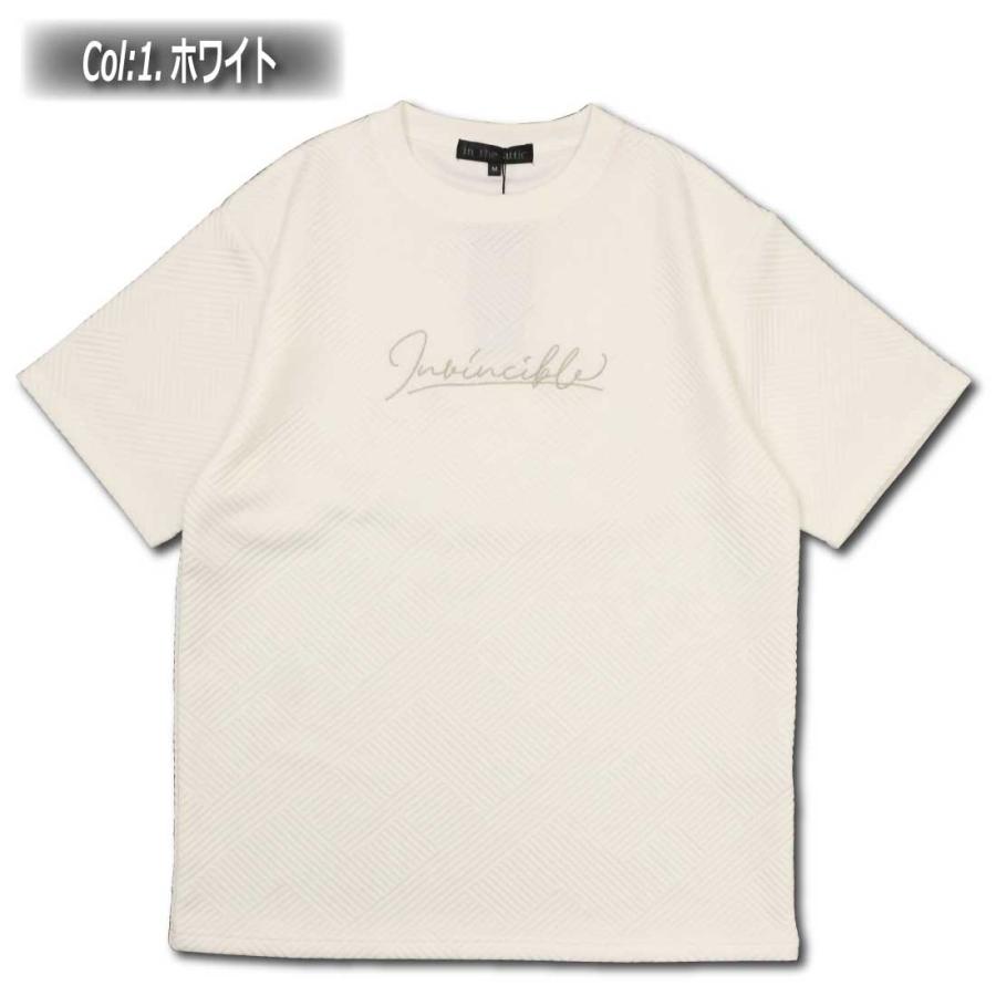 in the attic 半袖 Tシャツ 252-1006 カットジャガード＆バックカラー 