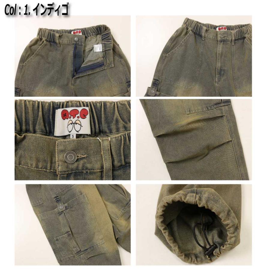 A.T.C in the attic デニムパンツ 252-2971 オーバーダイ カーゴパンツ