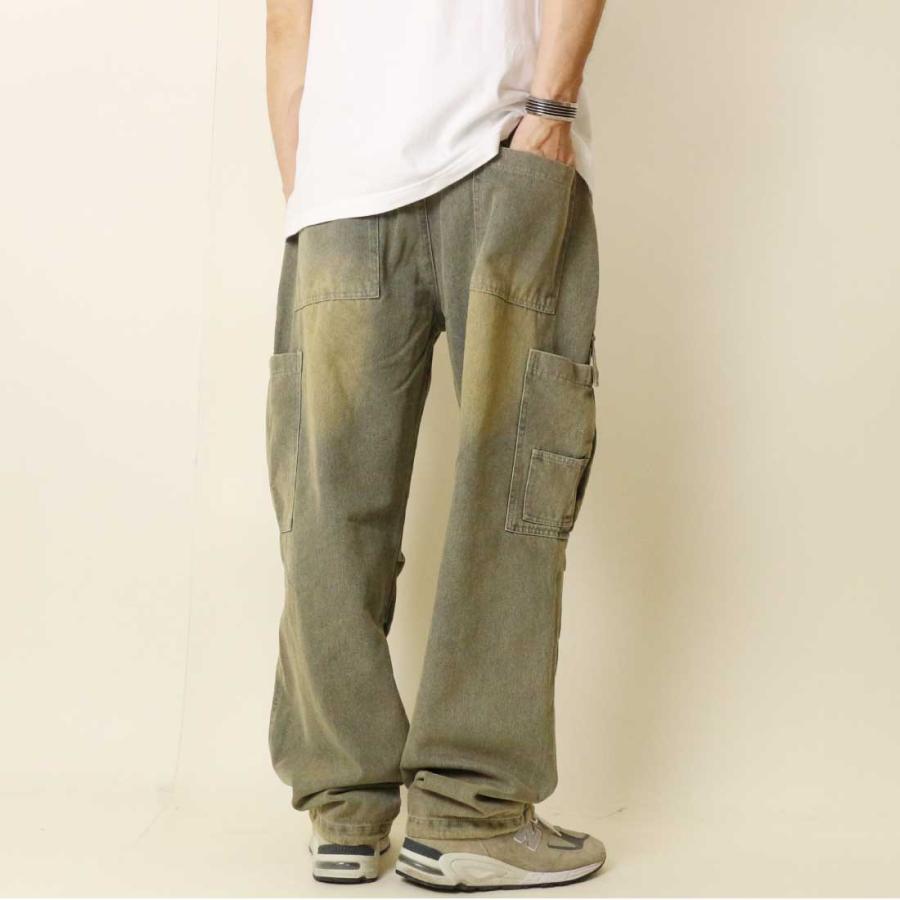 A.T.C in the attic デニムパンツ 252-2971 オーバーダイ カーゴパンツ