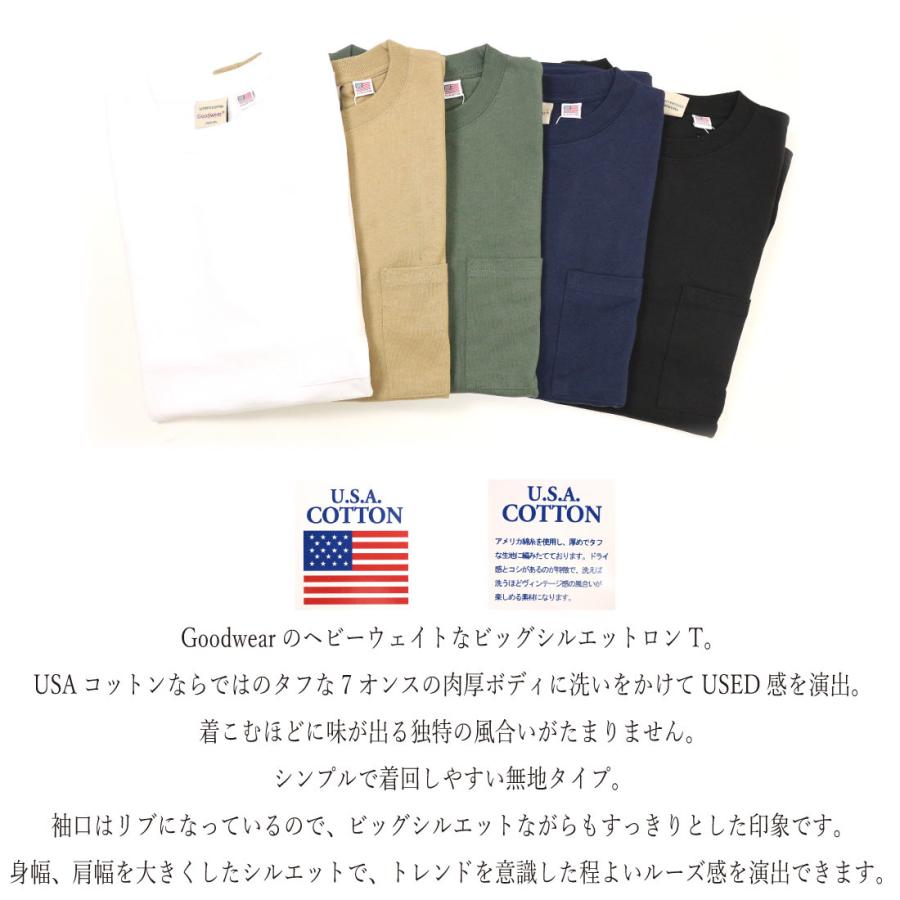 Goodwear Good Wear 長袖 Tシャツ 2W7-5500 無地 カットソー Goodwear Good Wear 長袖 Tシャツ 2W7-5500 無地 カットソー