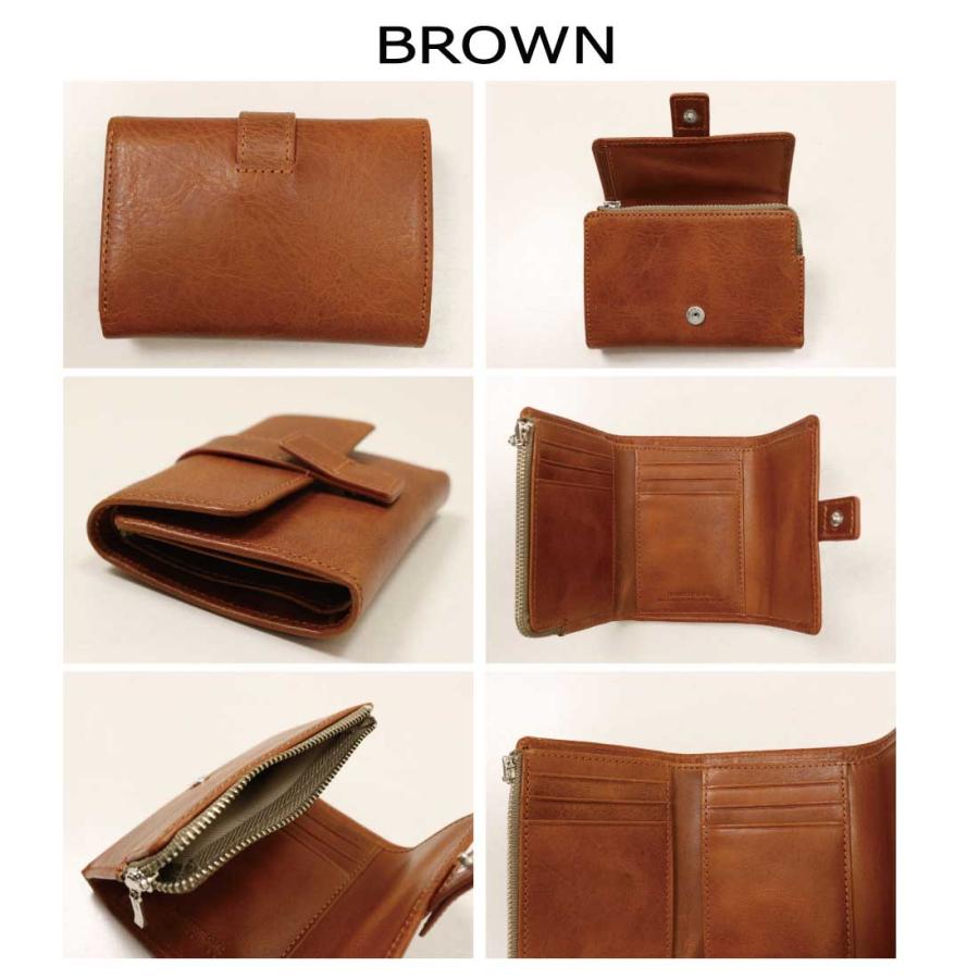 Hawk Company（ホークカンパニー） 三つ折り財布 イタリアンレザー