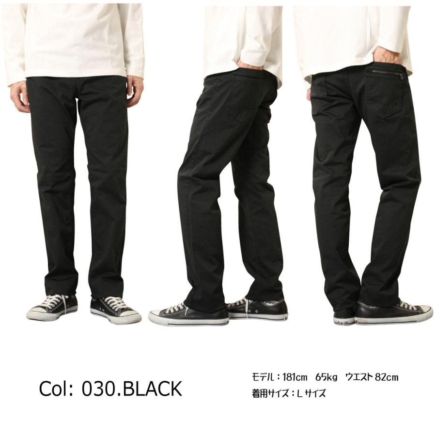 Johnbullジョンブル　ブラック　ストレートパンツ Johnbull JOHNBULL ジョンブル カラーパンツ 21582 ワンサイド