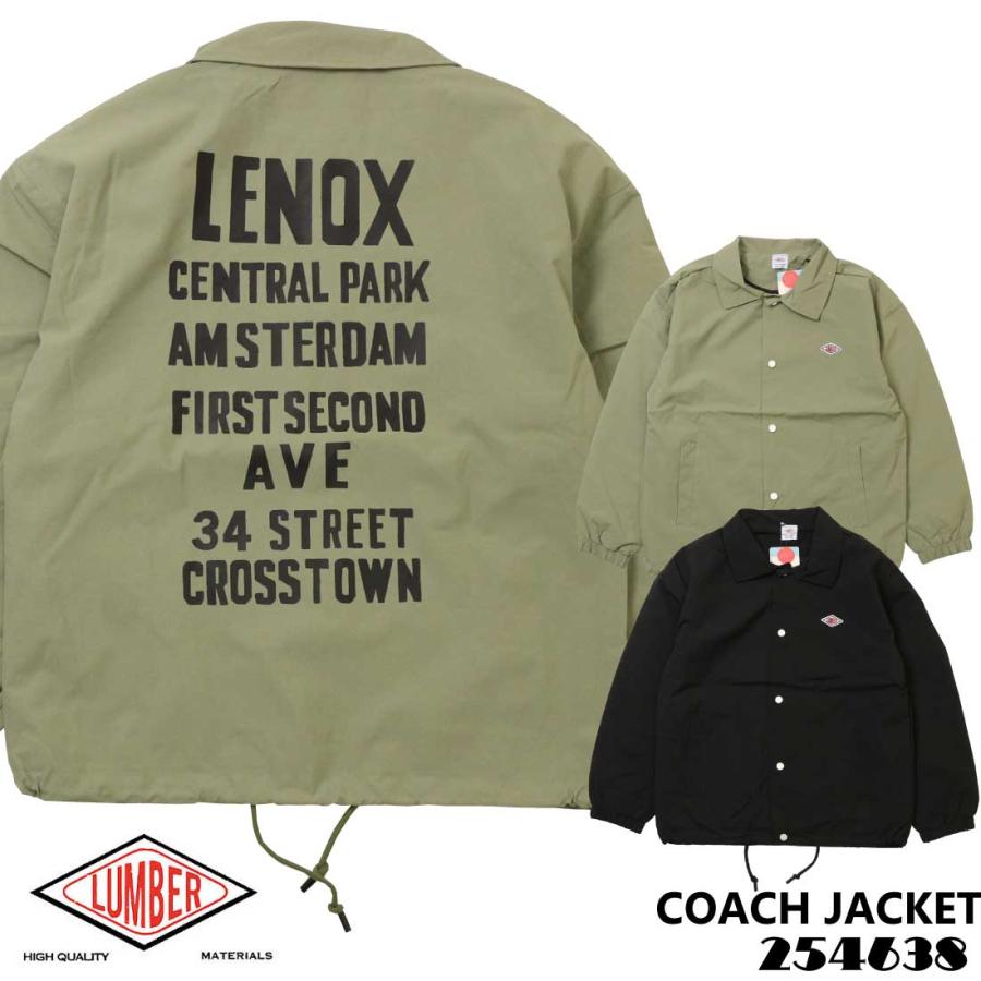 LUMBER ランバー アウター コーチジャケット 254638 ボックス型 バックプリント 撥水 防水 通気性 メンズ 裏地付き LUMBER ランバー アウター コーチジャケット 254638 ボックス型 バック