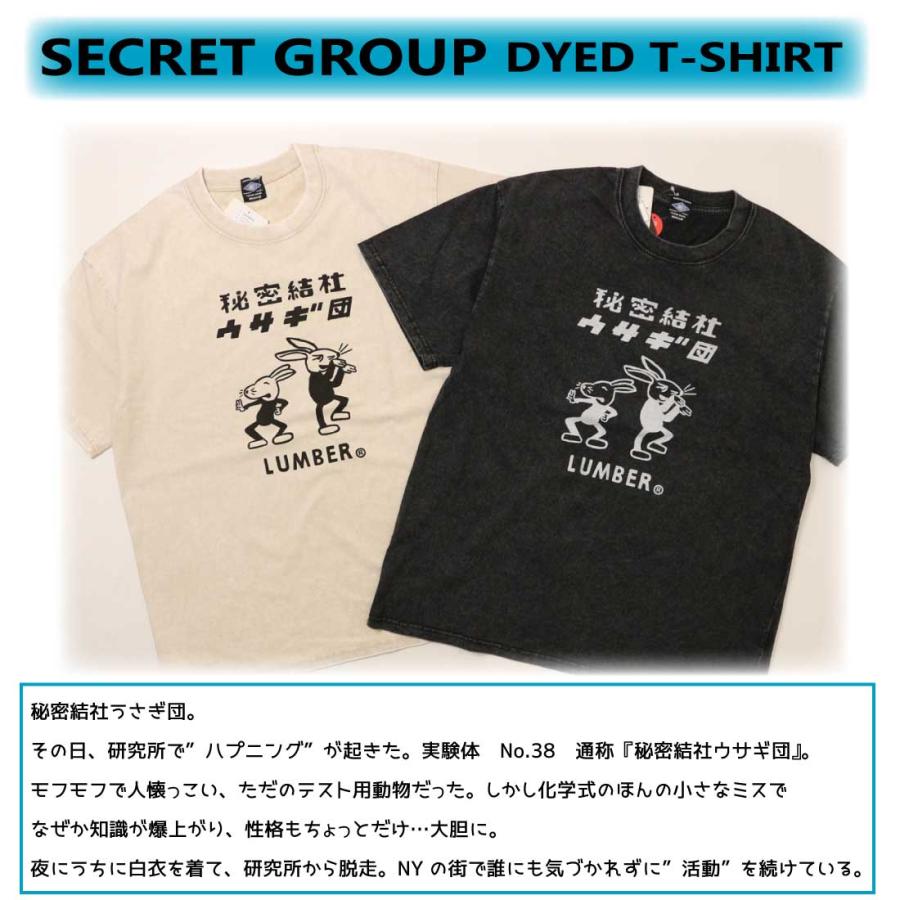 メール便発送 LUMBER ランバー 半袖 Tシャツ SECRET GROUP DYED T