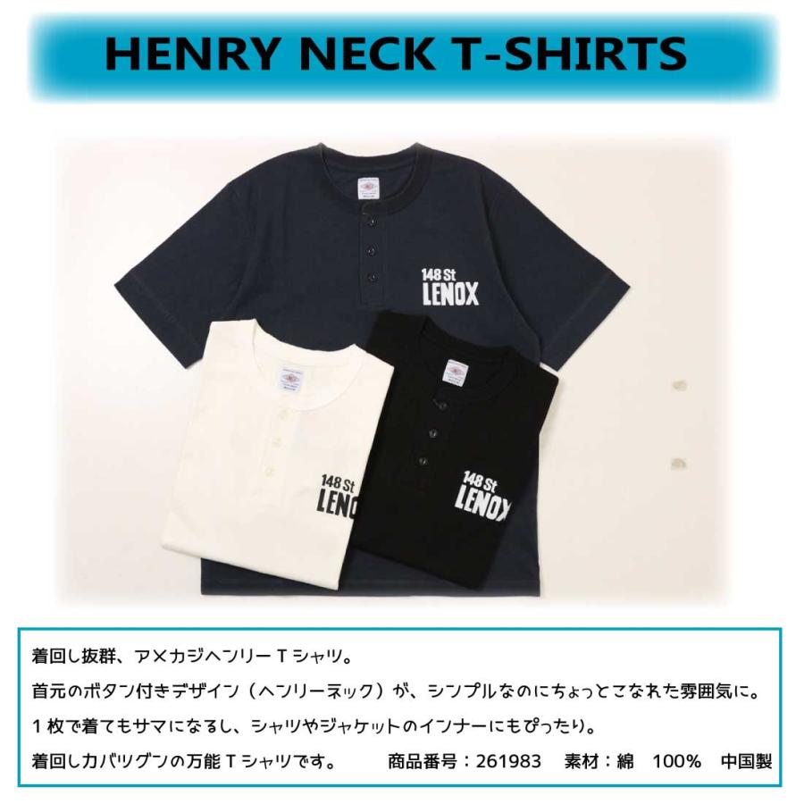 LUMBER ランバー 半袖 Tシャツ HENRY NECK T-SHIRTS ヘンリーネック
