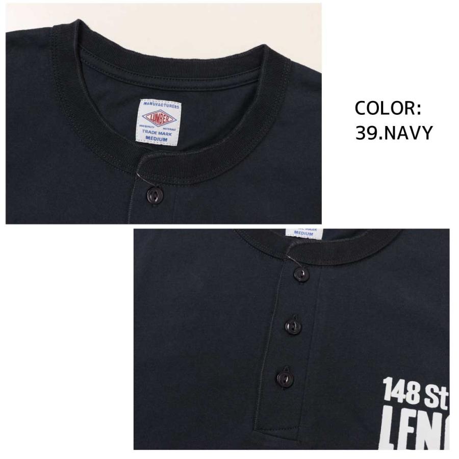 LUMBER ランバー 半袖 Tシャツ HENRY NECK T-SHIRTS ヘンリーネック