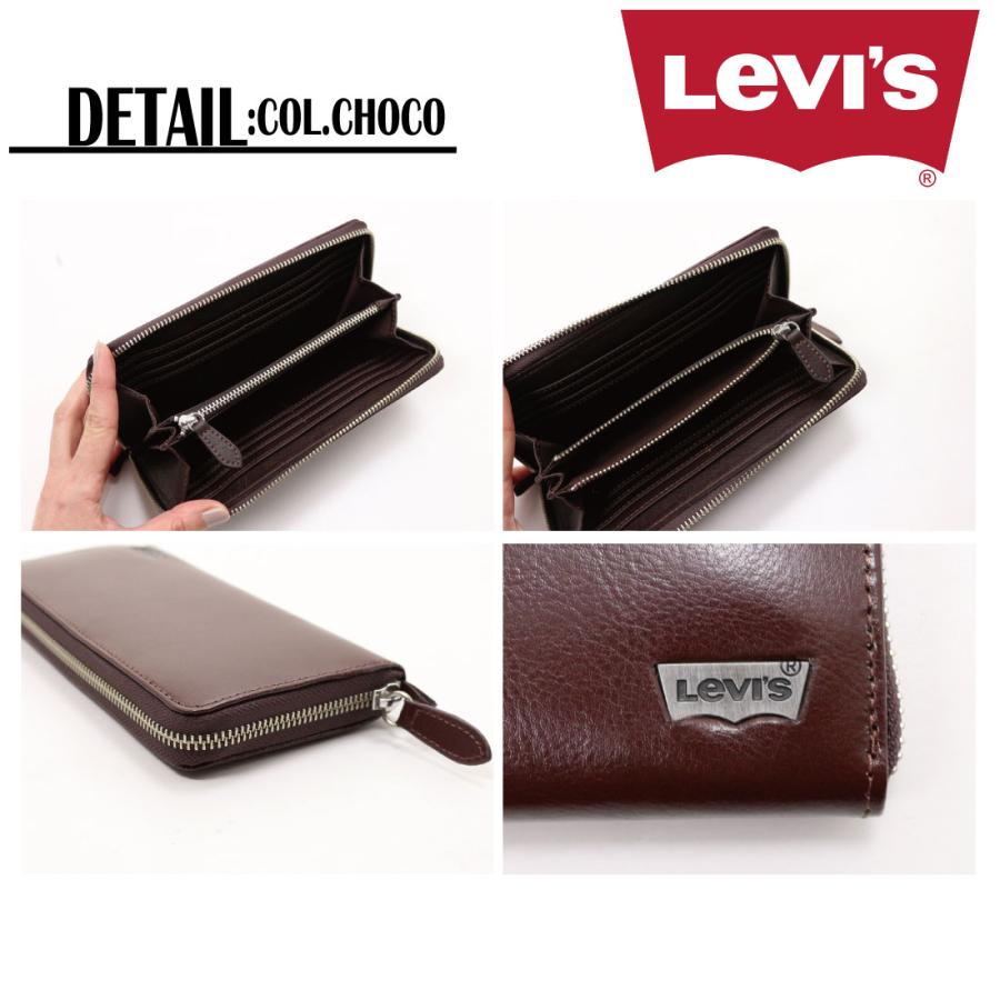 Levi's LEVI'S リーバイス 財布 本革 長財布 ラウンド ジップ ロング ウォレット 牛革 11128203 男女兼用 メンズ プレゼント｜jeansaiya-a｜06