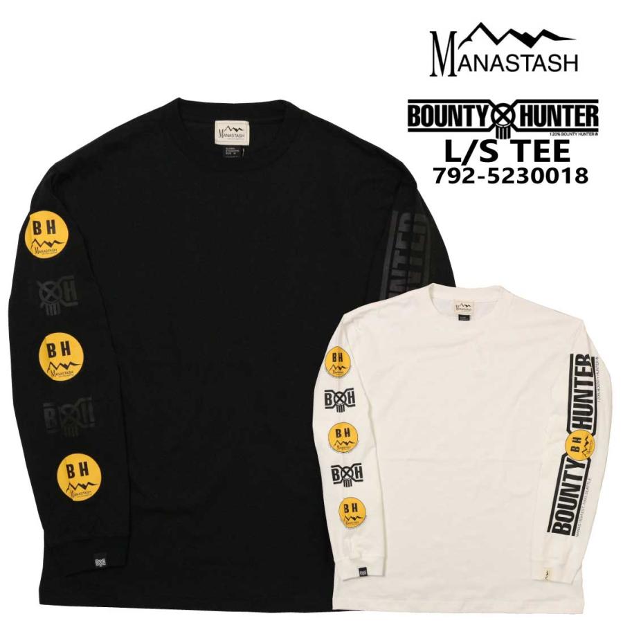 MANASTASH マナスタッシュ BOUNTY HUNTER バウンティハンター 長袖 Tシャツ カットソー 792-5230018 L/S TEE コラボ グラフィック ロゴ プリント メンズ MANASTASH マナスタッシュ BOUNTY HUNTER バウンティハンター 長袖 T
