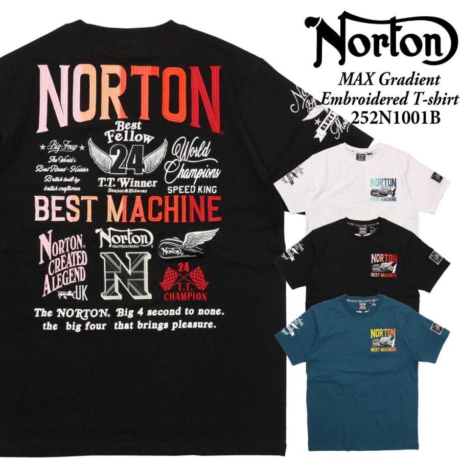 ノートン（NORTON） 服 半袖 Tシャツ 252N1001B MAX グラデ 刺繍