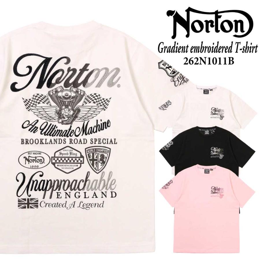ノートン（NORTON） 服 半袖 Tシャツ 262N1011B グラデ 刺繍 TEE